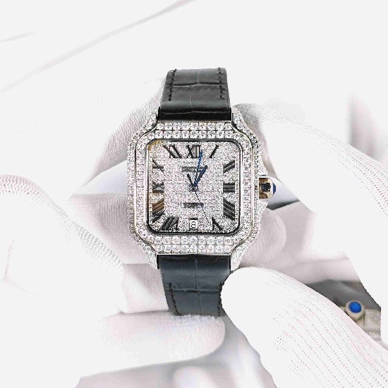 CARTIER     Santos (Moissanite) Watch