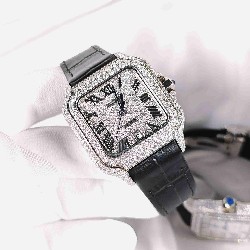 CARTIER     Santos (Moissanite) Watch