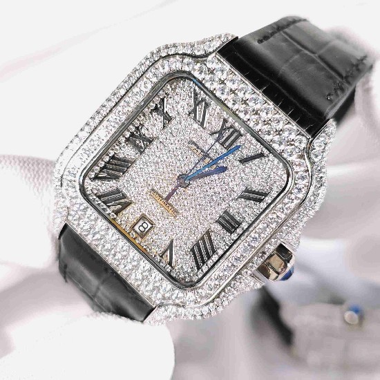 CARTIER     Santos (Moissanite) Watch