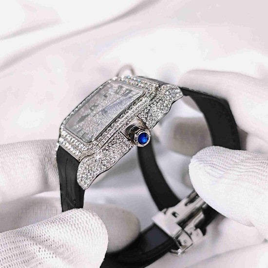 CARTIER     Santos (Moissanite) Watch