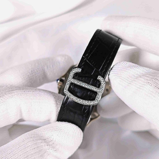 CARTIER     Santos (Moissanite) Watch