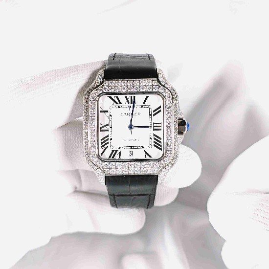 CARTIER     Santos (Moissanite) Watch
