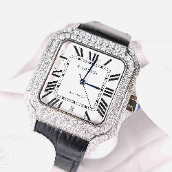 CARTIER     Santos (Moissanite) Watch