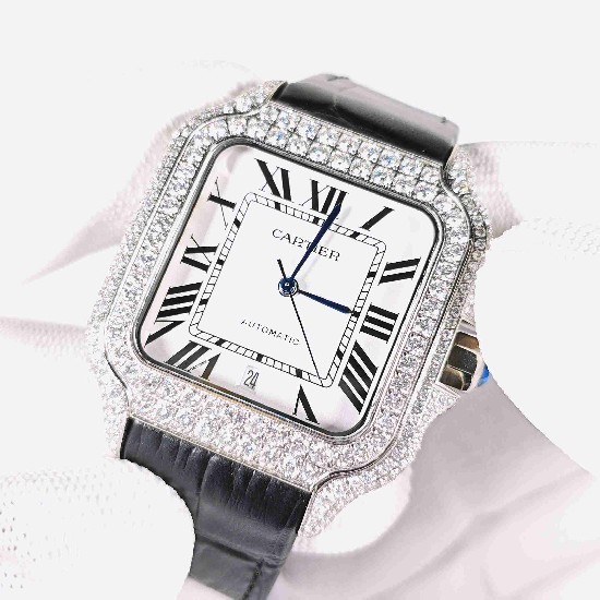 CARTIER     Santos (Moissanite) Watch