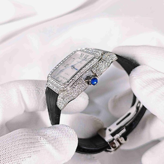 CARTIER     Santos (Moissanite) Watch