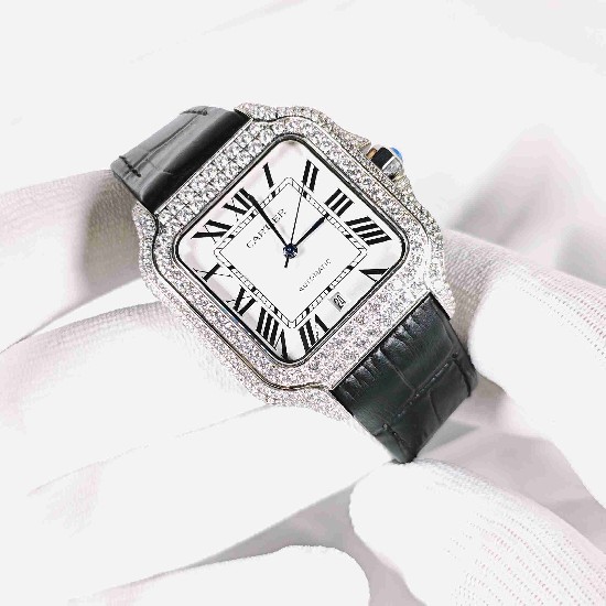 CARTIER     Santos (Moissanite) Watch
