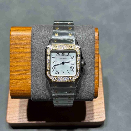 CARTIER     Santos (small) CA0642 (Moissanite)