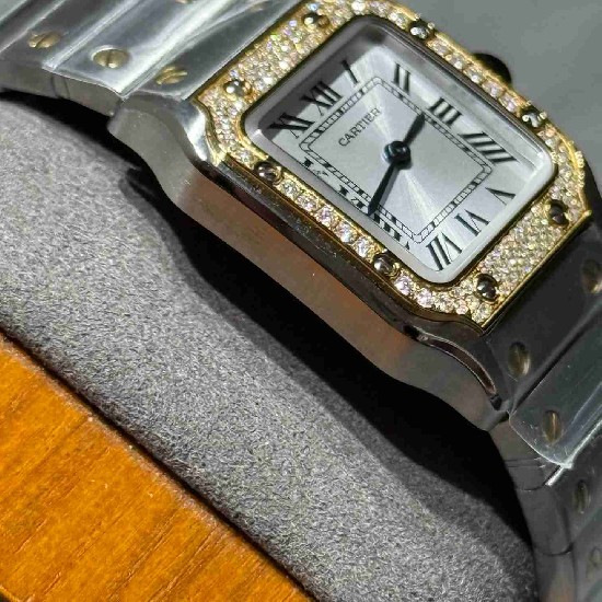 CARTIER     Santos (small) CA0642 (Moissanite)