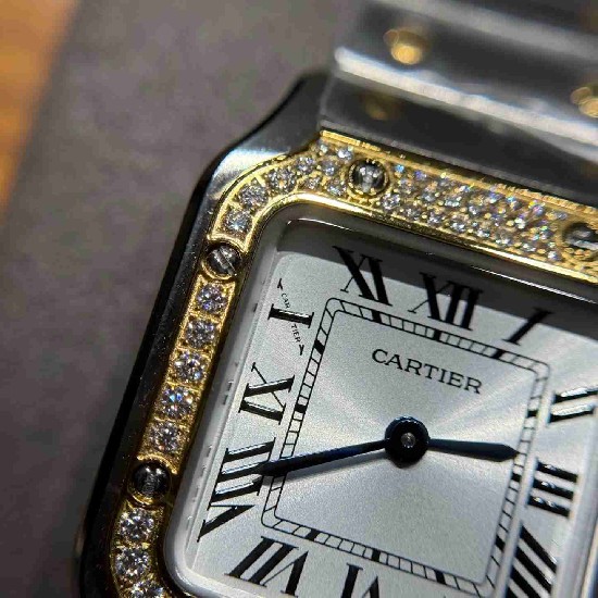 CARTIER     Santos (small) CA0642 (Moissanite)