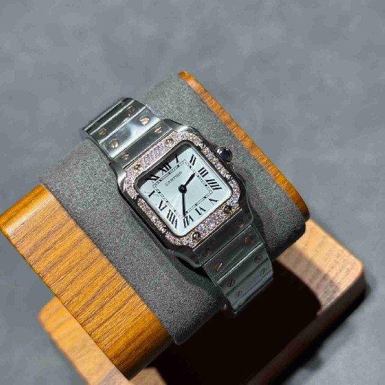 CARTIER     Santos (small) CA0643 (Moissanite)