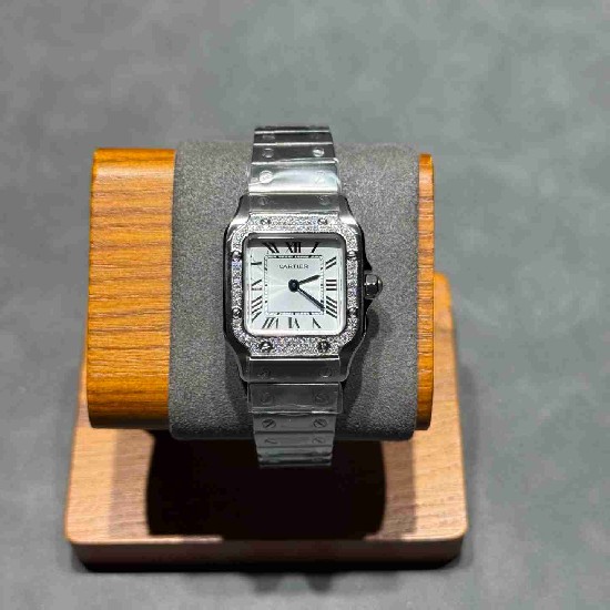 CARTIER     Santos (small) CA0644 (Moissanite)