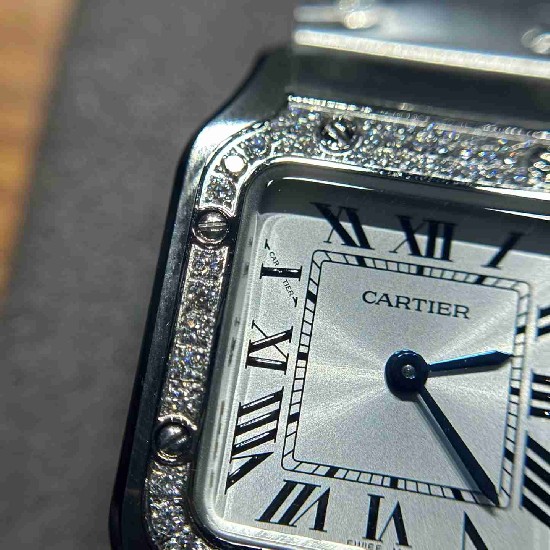 CARTIER     Santos (small) CA0644 (Moissanite)