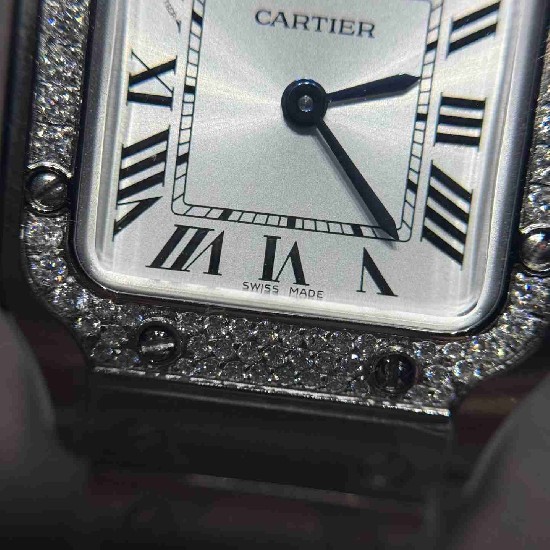 CARTIER     Santos (small) CA0644 (Moissanite)
