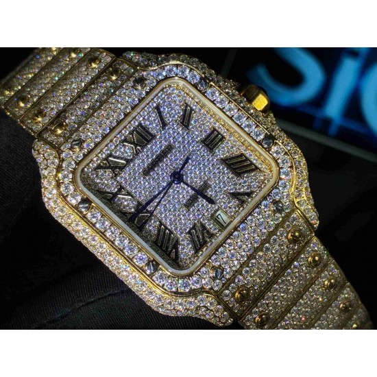 CARTIER    Santos (Moissanite) Watch