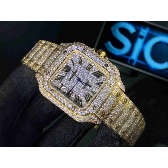 CARTIER    Santos (Moissanite) Watch