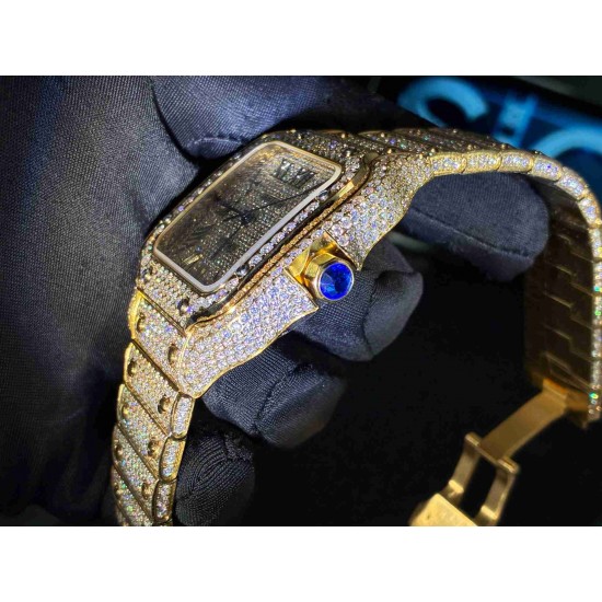CARTIER    Santos (Moissanite) Watch