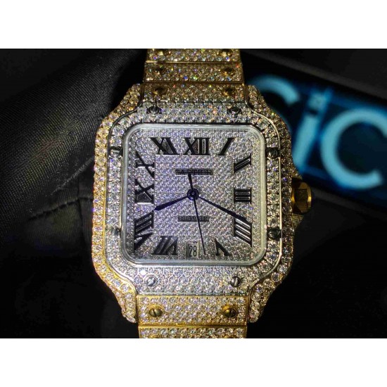 CARTIER    Santos (Moissanite) Watch