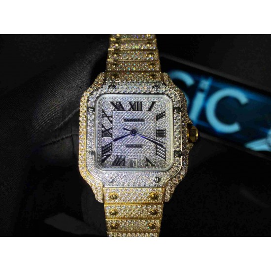 CARTIER    Santos (Moissanite) Watch