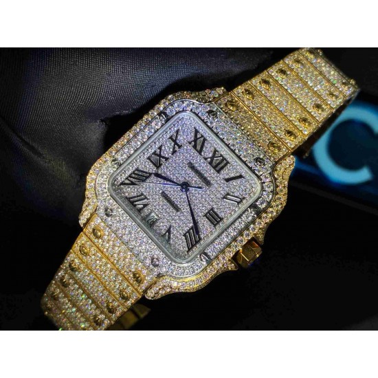 CARTIER    Santos (Moissanite) Watch