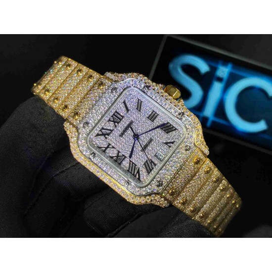 CARTIER    Santos (Moissanite) Watch