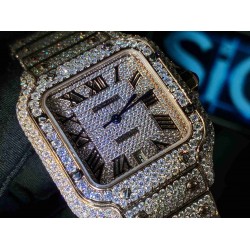 CARTIER    Santos (Moissanite) Watch