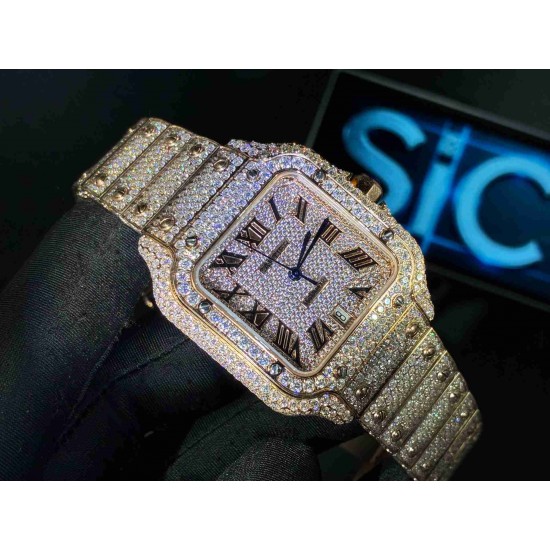 CARTIER    Santos (Moissanite) Watch