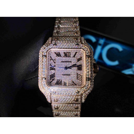 CARTIER    Santos (Moissanite) Watch