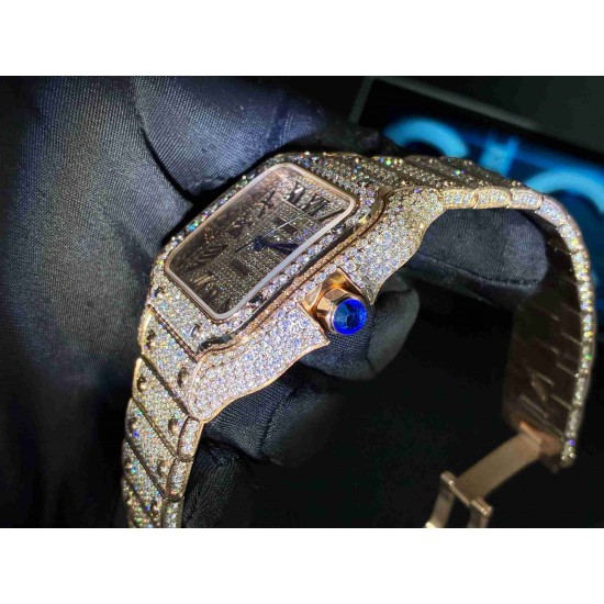 CARTIER    Santos (Moissanite) Watch