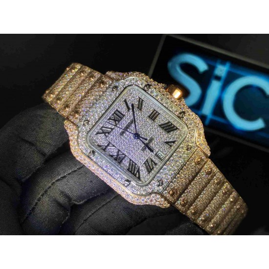 CARTIER    Santos (Moissanite) Watch