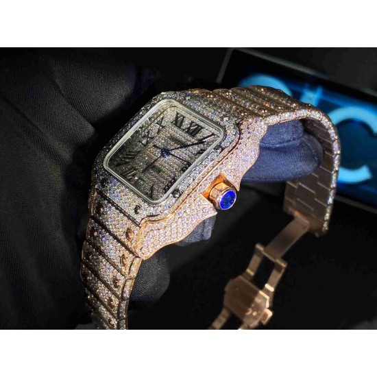 CARTIER    Santos (Moissanite) Watch