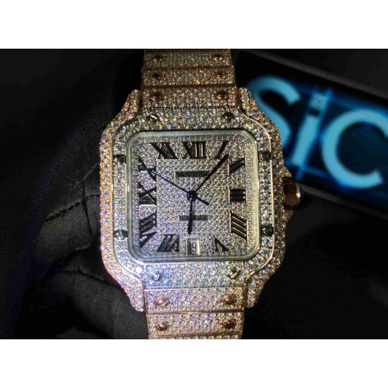 CARTIER    Santos (Moissanite) Watch