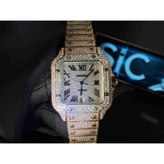 CARTIER    Santos (Moissanite) Watch
