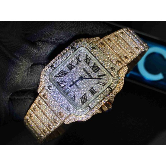 CARTIER    Santos (Moissanite) Watch