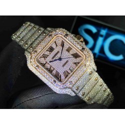 CARTIER    Santos (Moissanite) Watch