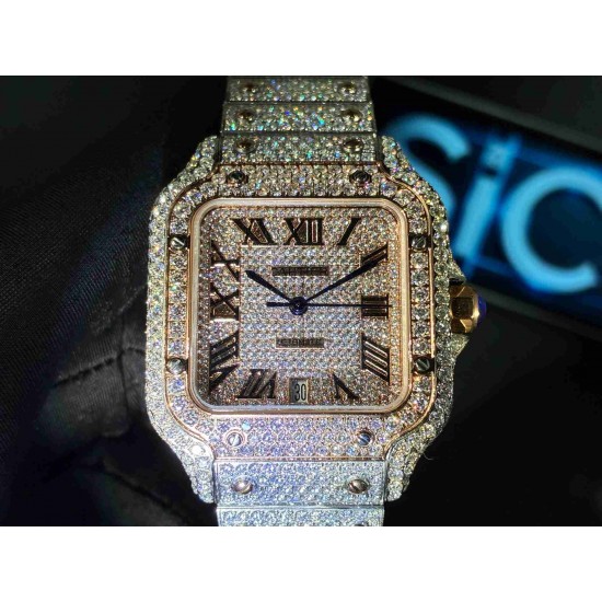 CARTIER    Santos (Moissanite) Watch