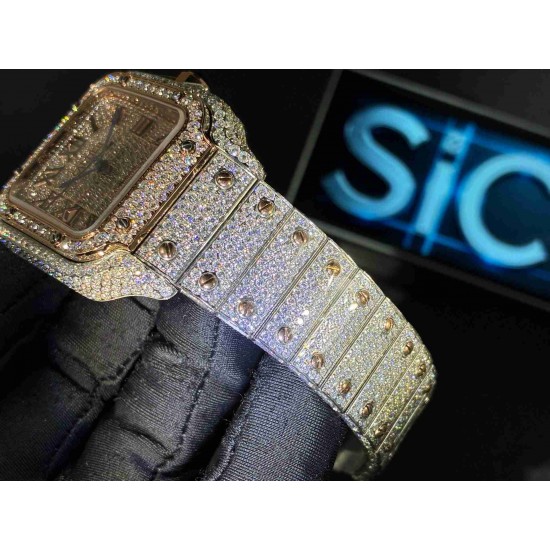 CARTIER    Santos (Moissanite) Watch