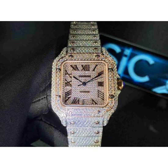 CARTIER    Santos (Moissanite) Watch