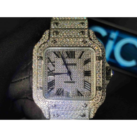 CARTIER    Santos (Moissanite) Watch
