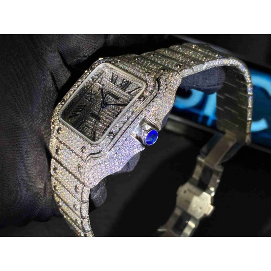 CARTIER    Santos (Moissanite) Watch