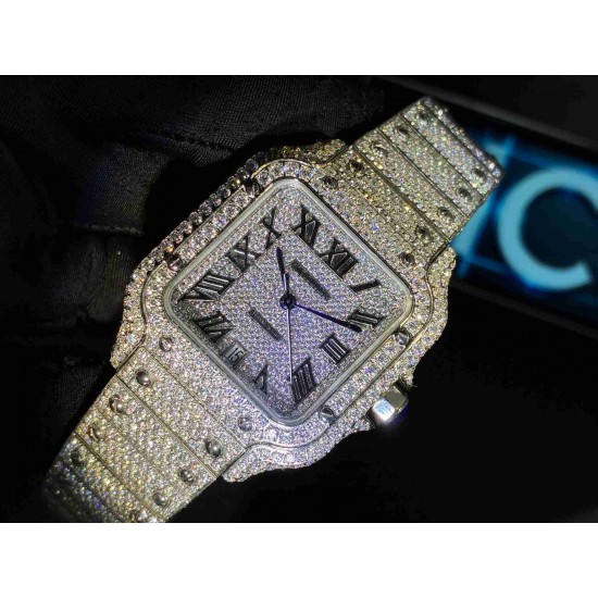 CARTIER    Santos (Moissanite) Watch