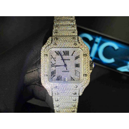 CARTIER    Santos (Moissanite) Watch