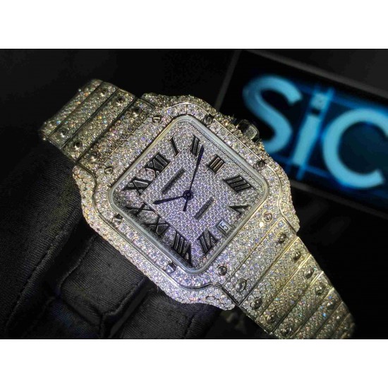 CARTIER    Santos (Moissanite) Watch
