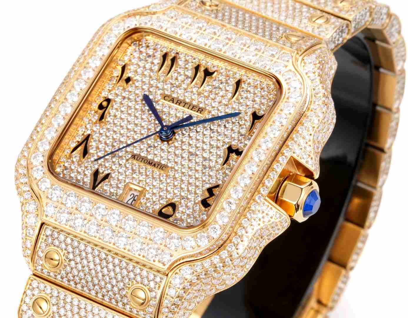 CARTIER      Santos (Moissanite) Watch