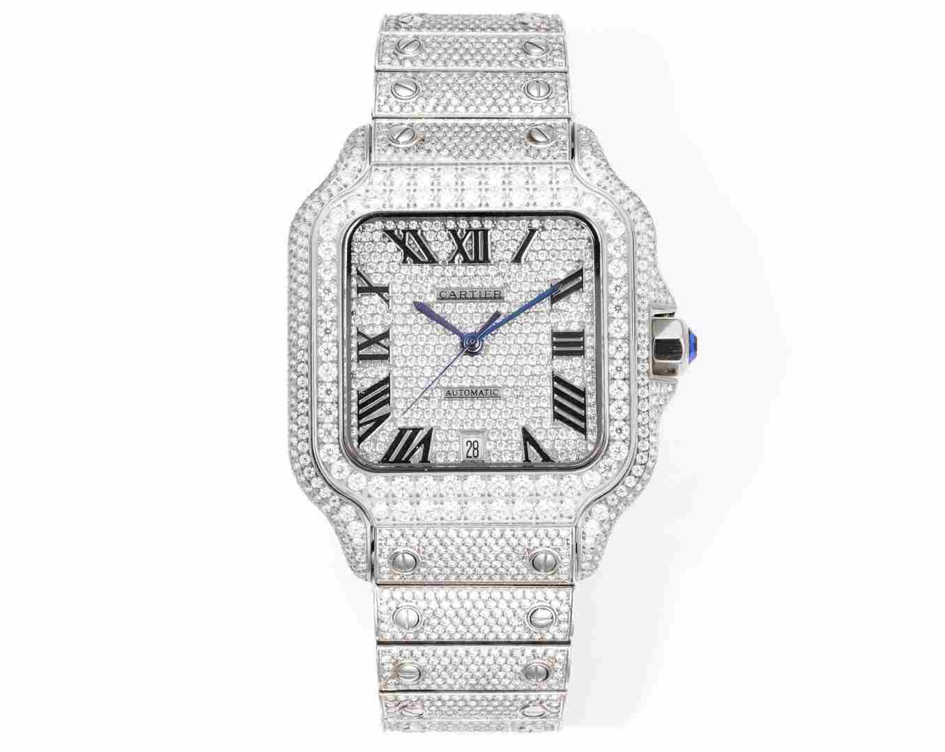 CARTIER      Santos (Moissanite) Watch