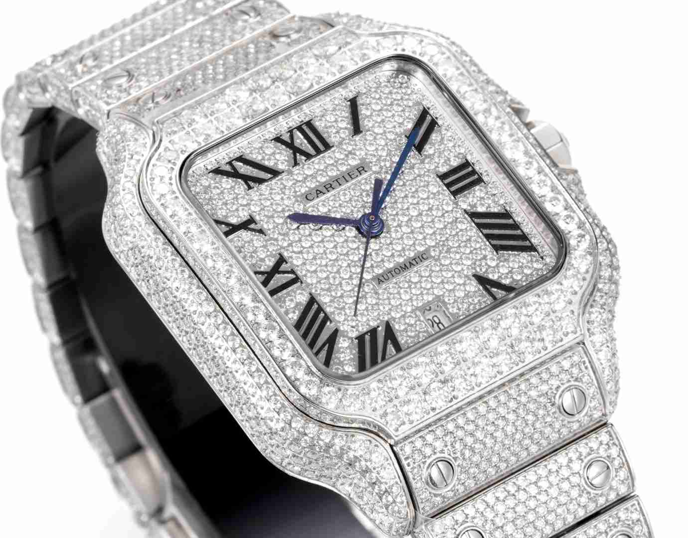 CARTIER      Santos (Moissanite) Watch