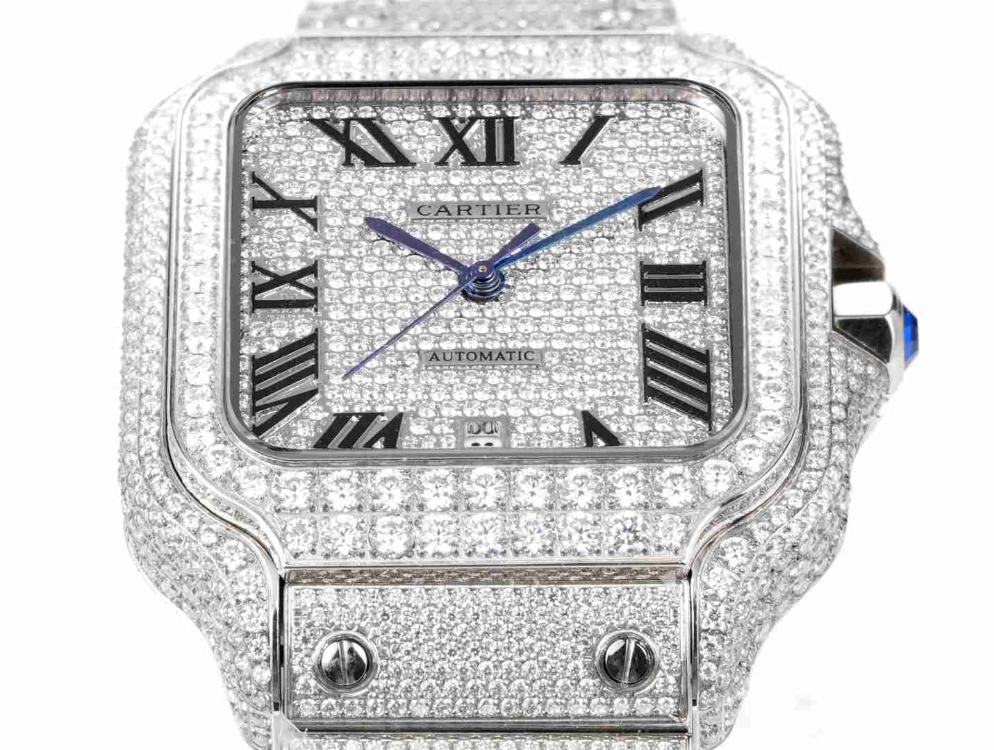 CARTIER      Santos (Moissanite) Watch