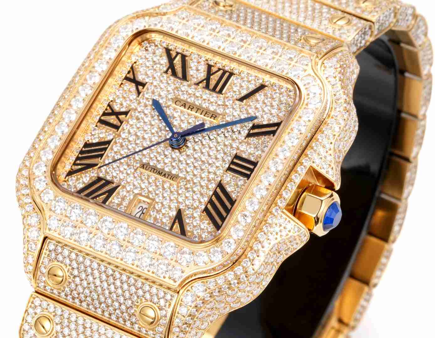 CARTIER      Santos (Moissanite) Watch