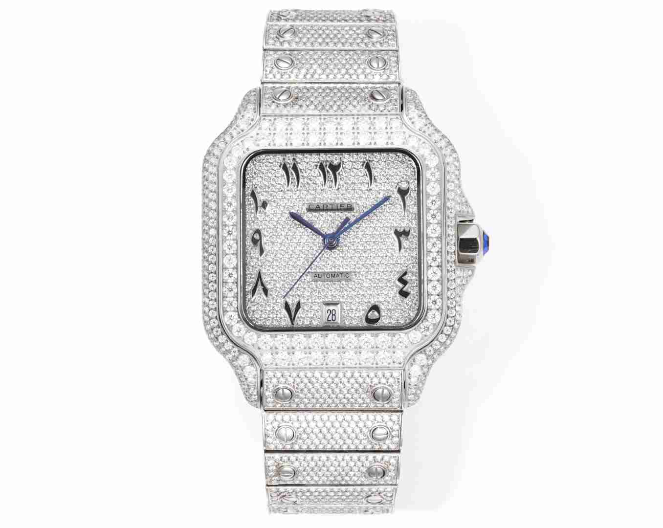 CARTIER      Santos (Moissanite) Watch