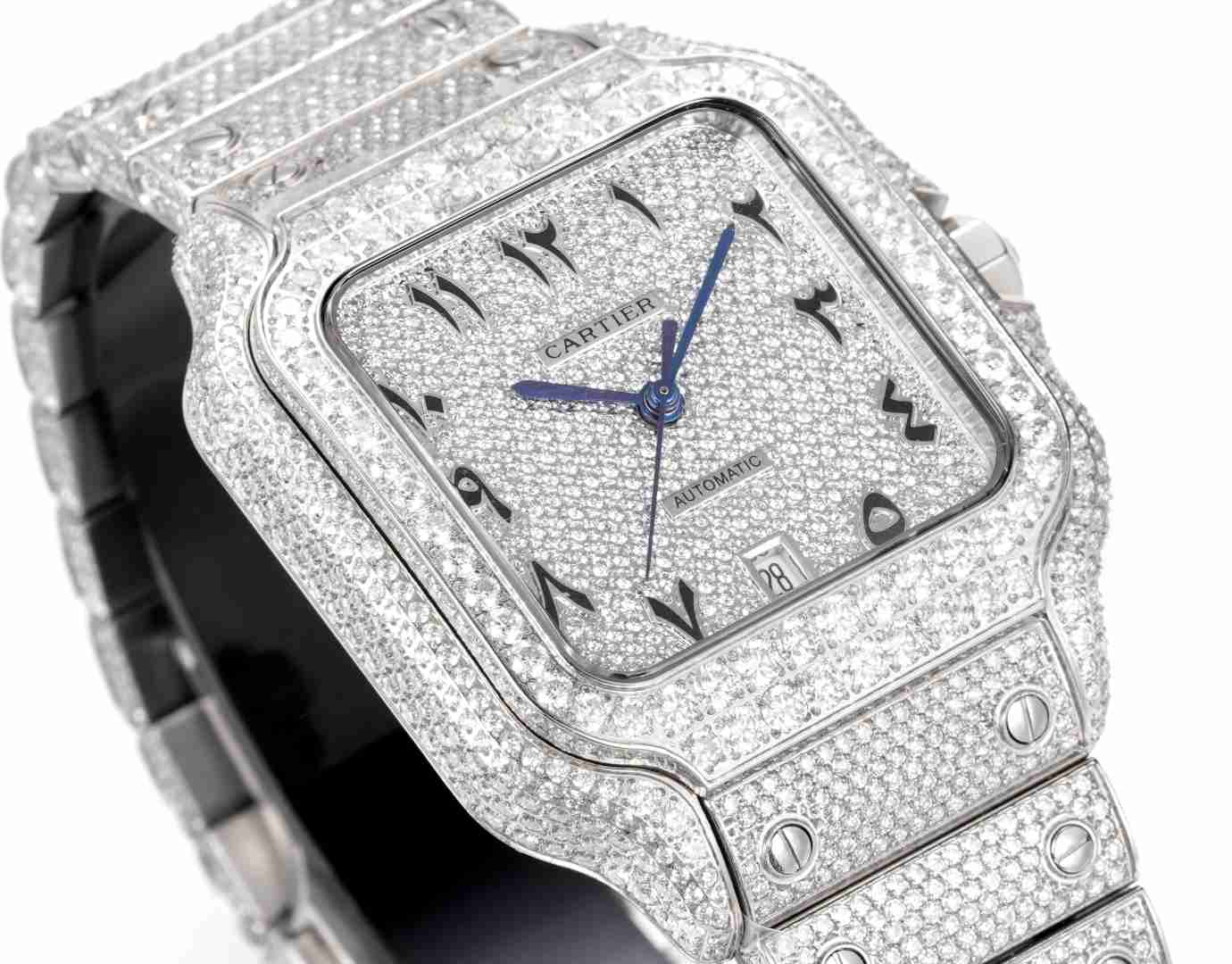 CARTIER      Santos (Moissanite) Watch