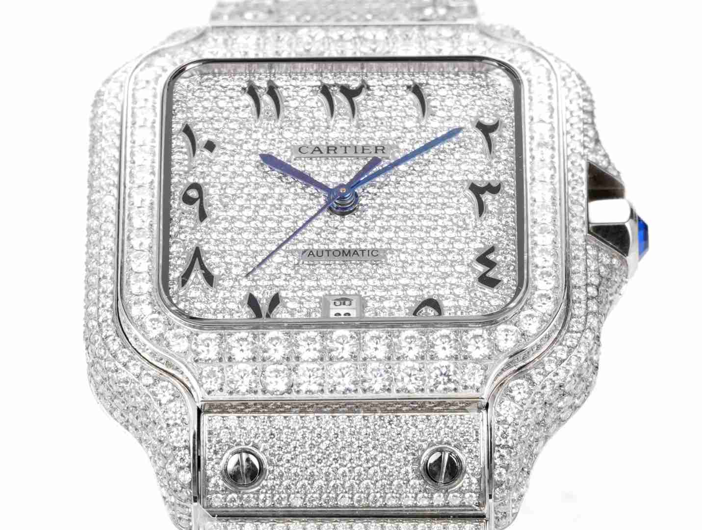 CARTIER      Santos (Moissanite) Watch